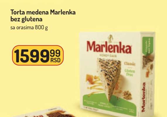 Torta medena Marlenka bez glutena