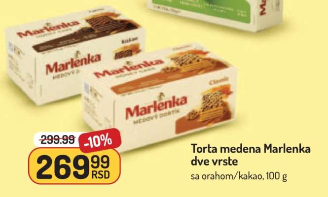 Torta medena Marlenka dve vrste