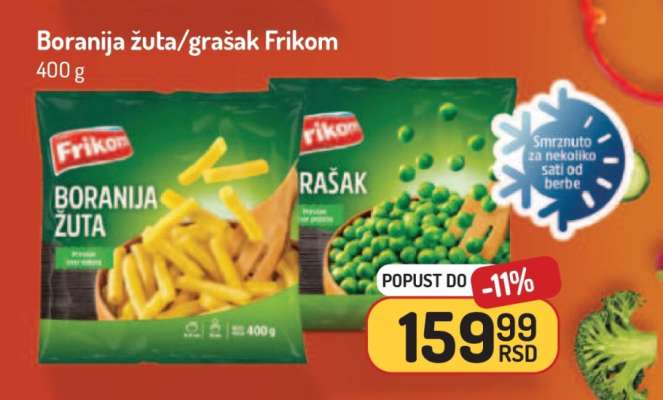Boranija žuta/grašak Frikom