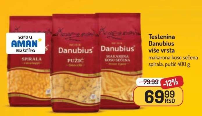 Testenina Danubius više vrsta