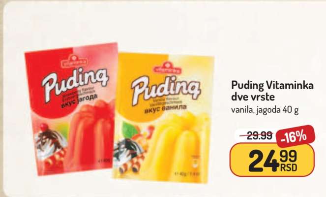 Puding Vitaminka dve vrste