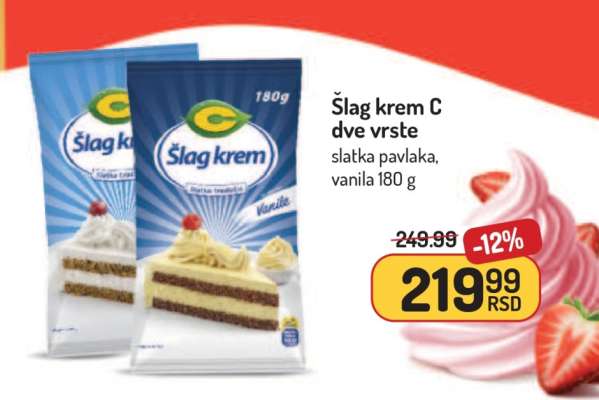 Šlag krem C dve vrste
