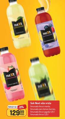 Sok Next više vrsta