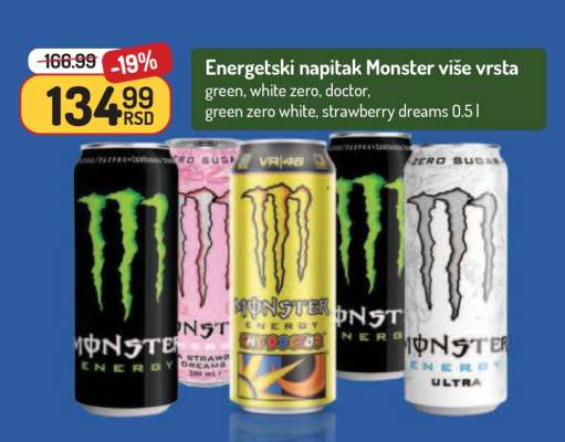 Energetski napitak Monster više vrsta