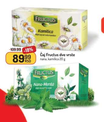 Čaj Fructus dve vrste
