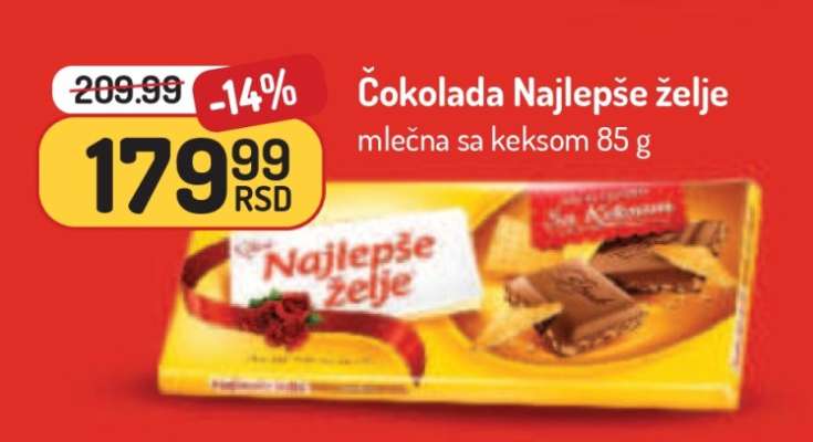 ČOKOLADA NAJLEPŠE ŽELJE