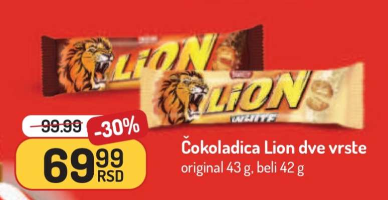 Čokoladica Lion dve vrste