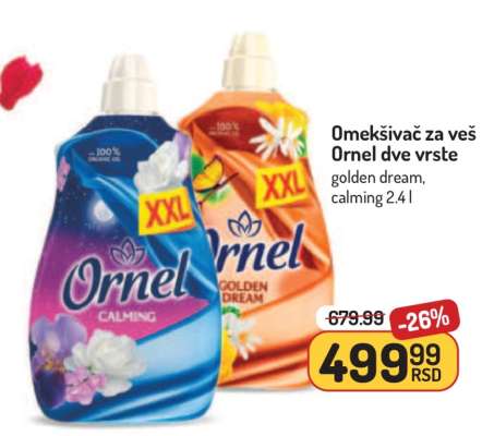 Omekšivač za veš Ornel dve vrste