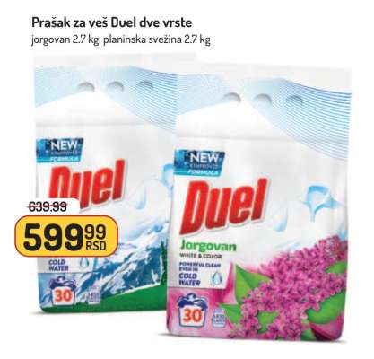 Prašak za veš Duel dve vrste