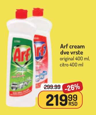 Arf cream dve vrste