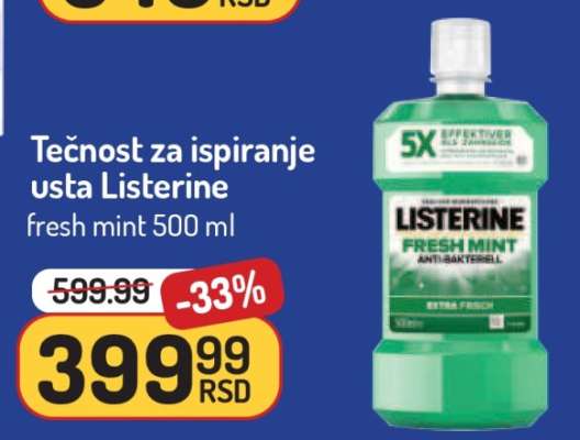Tečnost za ispiranje usta Listerine