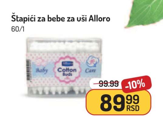 Štapići za bebe za uši Alloro
