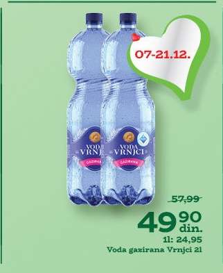 Voda gazirana Vrnjačka 2l