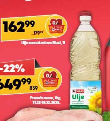 Ulje suncokretovo Maxxi, 1l