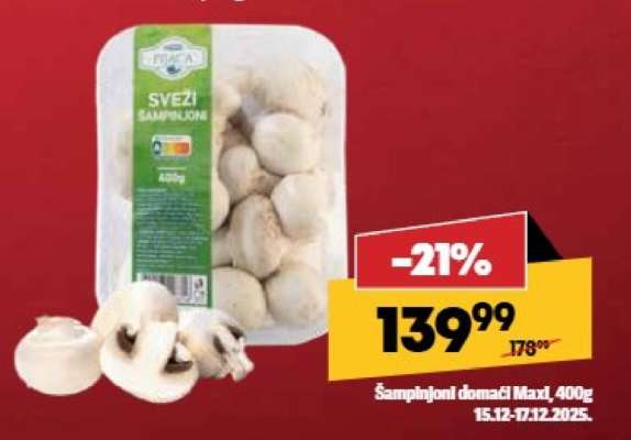 Šampinjoni domácí Maxi, 400g
