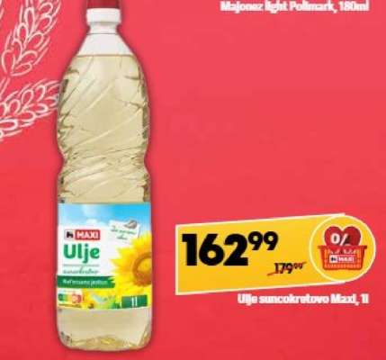 Ulje suncokretovo Maxi, 1l