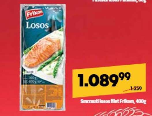 Smrznuti losos filet Frikom, 400g