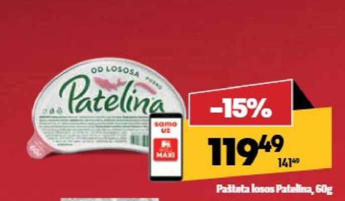 Pašteta losos Patéline, 60g