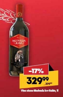 Vino stono Medveda krv Rubin 1l