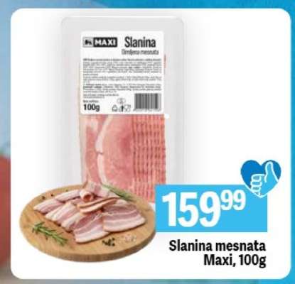 Slanina mesnata Maxi, 100g