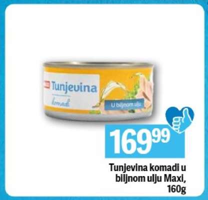 Tunjevina komadi u biljnom ulju Maxi 160g