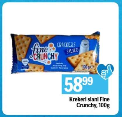 Krekeri slani Fine Crunchy, 100g