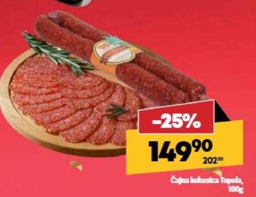 Cajna kobasica Topola 100g