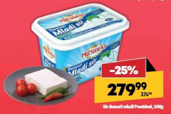 Sir domaći mladi President 500g