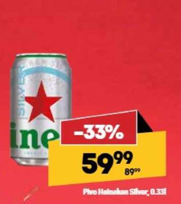 Pivo Heineken Silver, 0.33l