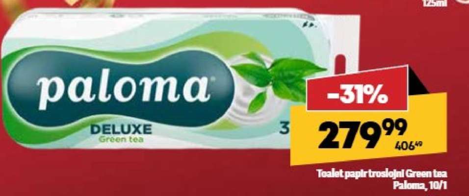 Toalet papir troslojni Green Tea Paloma, 10/1