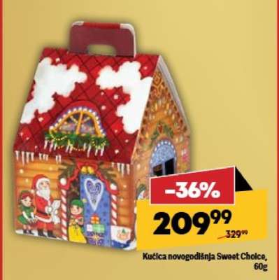 Kućica novogodišnja Sweet Choice, 60g