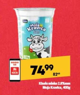 Kiselo mleko 2.8 % mm Moja kravica 400g