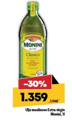 Ulje maslinovo Extra virgin Monini 1l