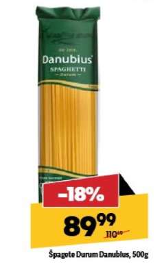 Špagete Durum Danublus, 500g