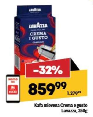 Kafa mlevena Crema E Gusto lavazza 250g