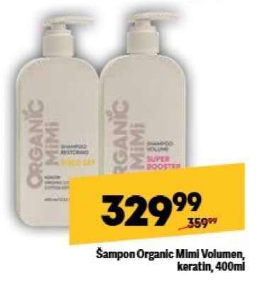 Šampon Organic Mimi Volumen, keratin, 400ml
