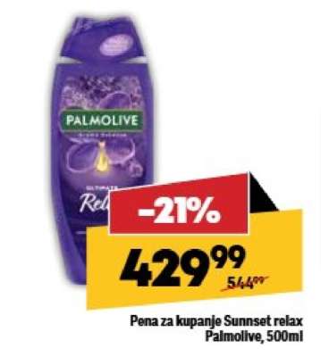 Pena za kupanje Sunnset relax Palmolive, 500ml