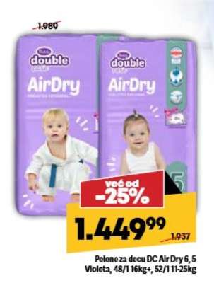 Pelene za decu DC Air Dry 6, 5 Violeta