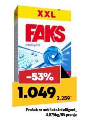 Prašak za veš Faks Intelligent
