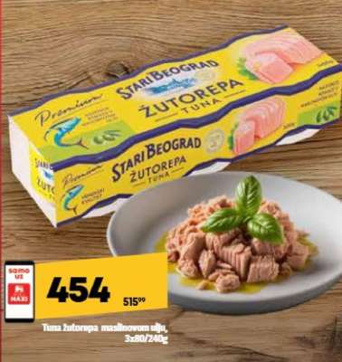 Tuna Žutorepa maslinovom ulju, 3x80/240g