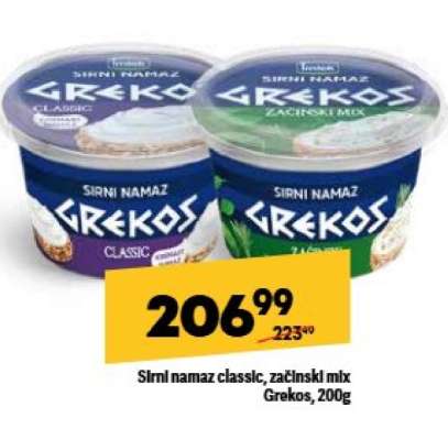 Sirni namaz classic, začinski mix Grekos, 200g