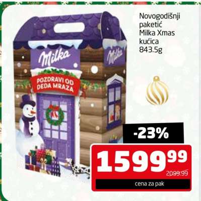 Novogodišnji paketić Milka Xmas kućica 843.5g