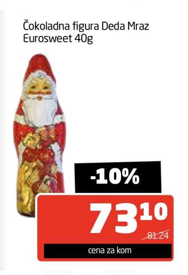 Čokoladna figura Deda Mraz Eurosweet 40g