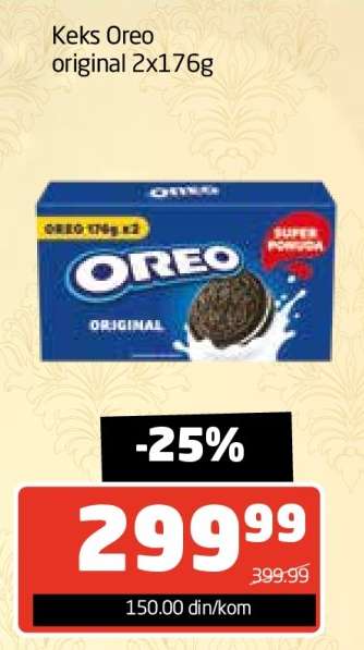 Keks Oreo original 2x176g