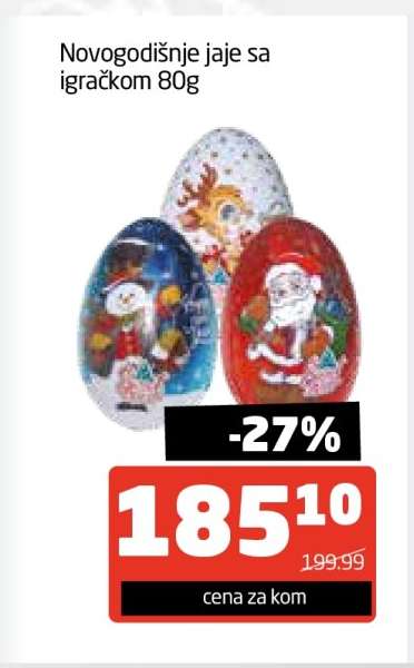 Novogodišnje jaje sa igračkom 80g