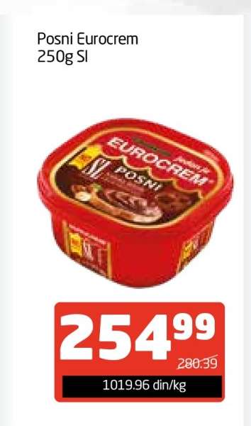 Posni Eurocrem 250g SI