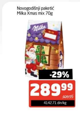 Novogodišnji paketić Milka Xmas mix 70g