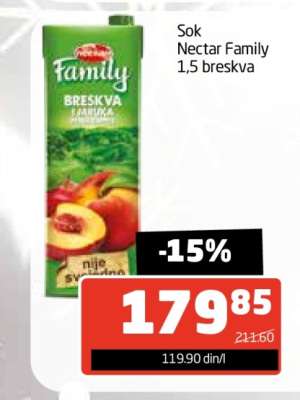 Sok Nectar Family 1,5 breskva