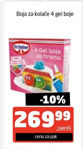 Boja za kolače 4 gel boje