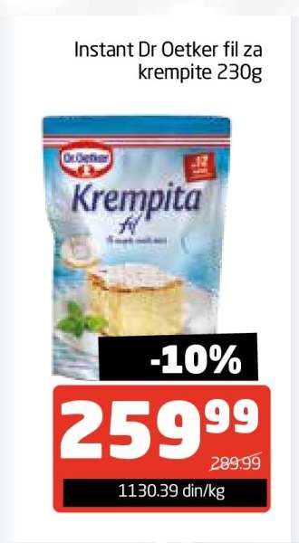 Instant Dr Oetker fil za krempite 230g